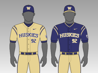 Huskies Baseball by Chris Clement on Dribbble