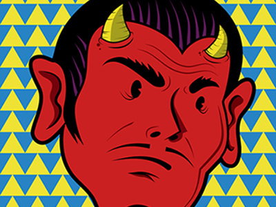 Beady Eyed Satan illustration vector vector art