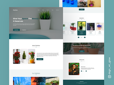 Plant Shop | Landing page e-commerce website | UI landing page ui design