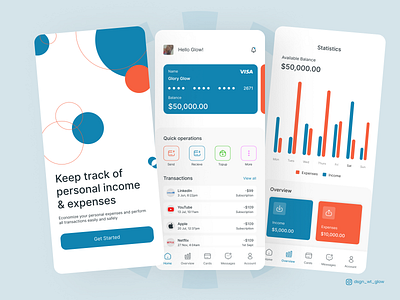 Finance Management App - Mobile UI app design finance fintech mobile ui ui design