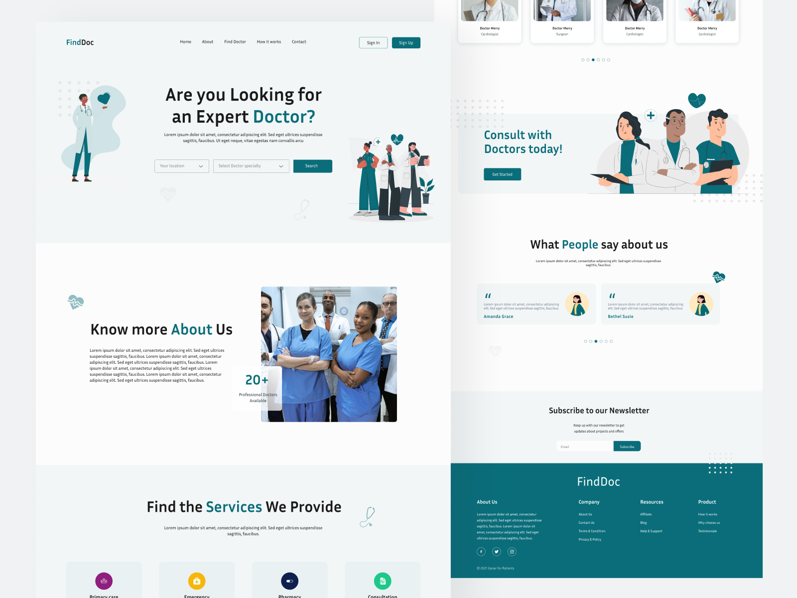 Find a Doctor Website by Glory Chukwuka on Dribbble