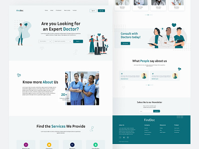 Find a Doctor Website appointment book consult doctor consultation design doctor doctor website design health hospital landing page medical ui ui design uiux web design website