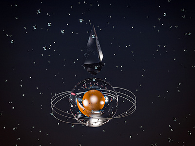 space abstract 3d in cinema 4d