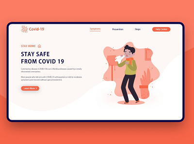 Covid-19 Landing Page corona covid19 design first design firstshot landing landingpages newbie second shot