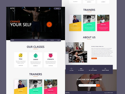 Landing Page Design For Gym