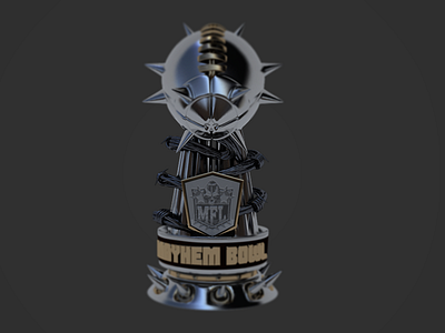 Mayhem Bowl Trophy 3d bowl design football game league logo mayhem mutant trophy video