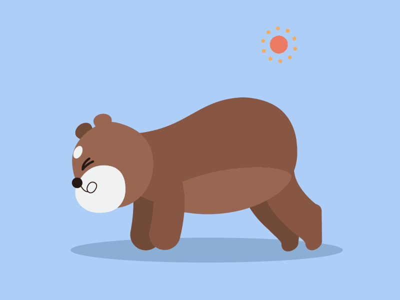 Push Up bear exercise fitness push up summer sun