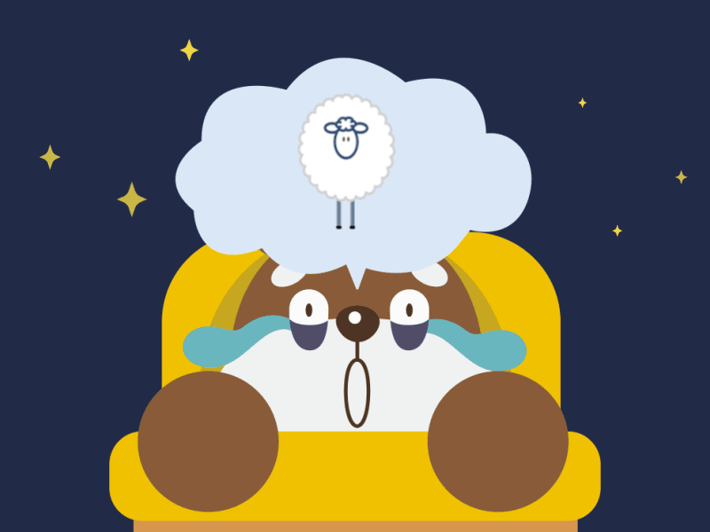 Have a sleepless night /(ㄒoㄒ)/~~ animation bear emoji gif illustration sheep