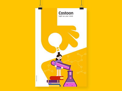 Costoon Chemistry branding education illustration