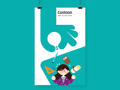 Costoon Math branding education illustration