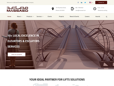 MASSAED Innovative Installation of ELEVATORS & ESCALATORS redesign ui uxui website website design