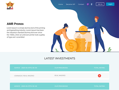 AMR Pronos investment investment uxui website website design