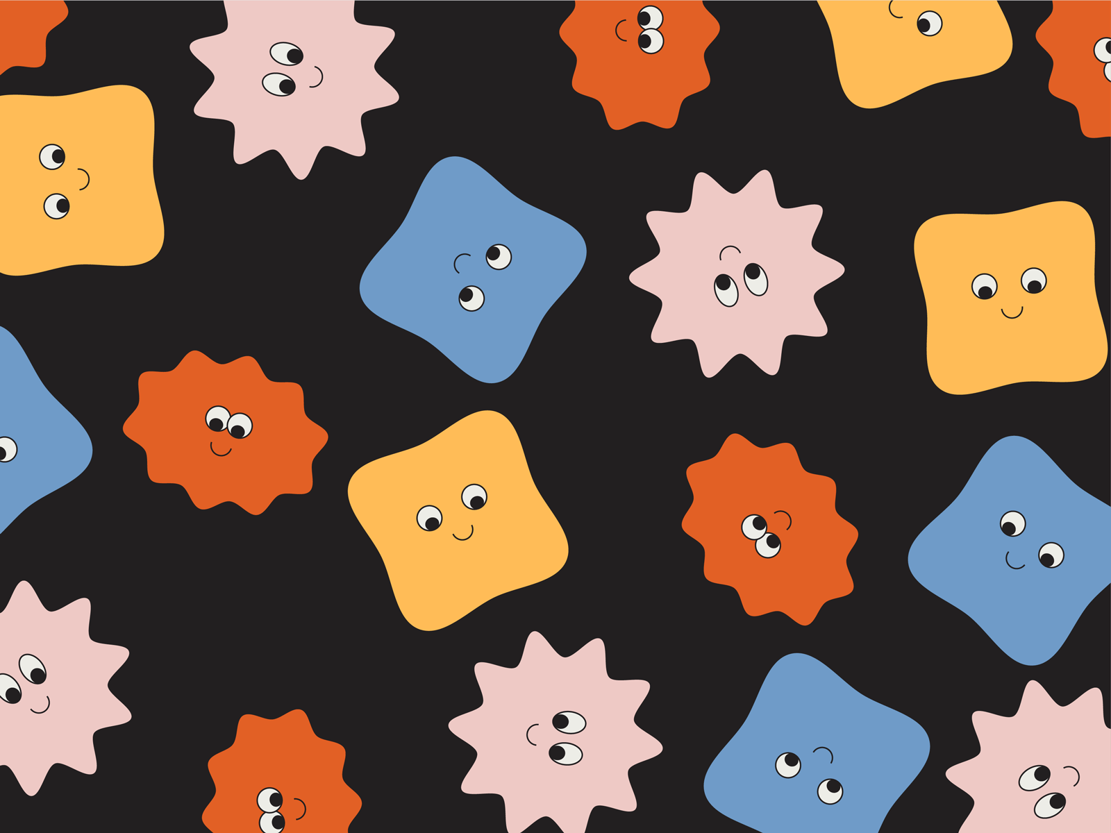 I made some friends today! cute design doodles friend illustration retro vector