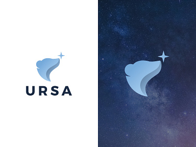 URSA app constelacion degradado estrella gradiente logo moderno ursa