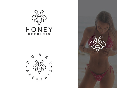 honey bikini branding femenino honey honeybee logo sofisticado woman woman logo