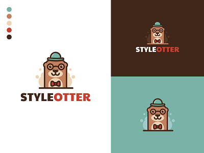 Styleotter animal branding logo mascot mascot logo modern modern logo otter style