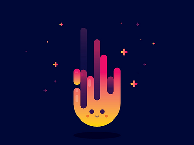 Happy Flame design illustrator remix