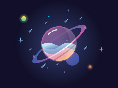 Transparent Planet design illustrator remix