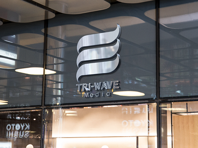 Tri-Wave office front V2 brand brand design brand designer branding graphic design logo logo design logo designer mock up mock ups