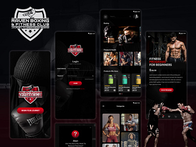 Boxing & Fitness App boxing app fitness app mobile app mobile app design mobile design mobile ui ui design