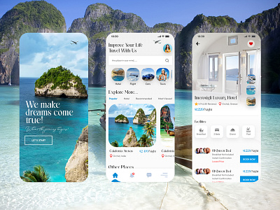 Travel Booking Mobile App Design app design banner booking cars design graphic design hotel mobile mobile app tour travel ui ui design