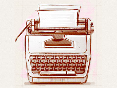 Scetch for icon WriteKit sketches