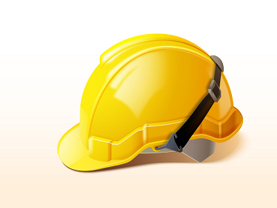 Yellow helmet icons illustration objects vector web elements