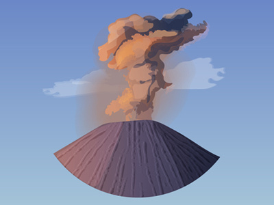 Erupting icons vector