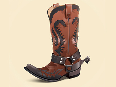 Cowboy Boots icons illustration vector