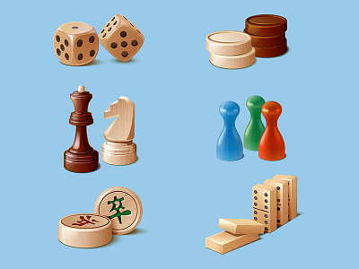 Miscellaneous Wood Board Game board game icons objects vector web elements wood