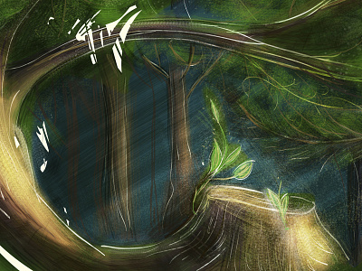 Details For Spring Forest forest illustration spring