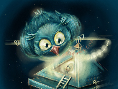 Owl character children illusration illustration story