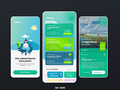 Mobile UI Design : Zeitplan app branding graphic design illustration ui ux