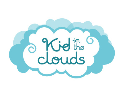 Kid in the clouds children kids logo