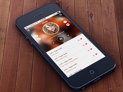 Music Player iphone music player ui ux
