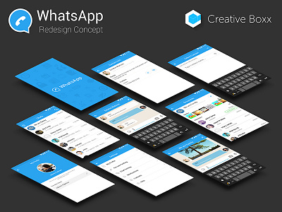 Whatsapp Redesign Concept. android app concept design redesign ui ux whatsapp