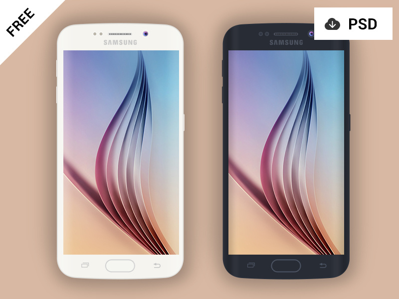 Samsung Galaxy S6 Edge PSD Black and White design mockup edge s6 galaxy samsung download ui mobile psd free freebies