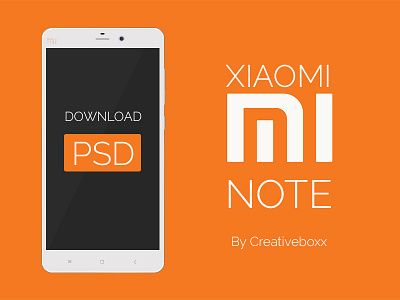 Xiaomi Mi Note PSD Download design device download mobile mockup phone psd ui ux