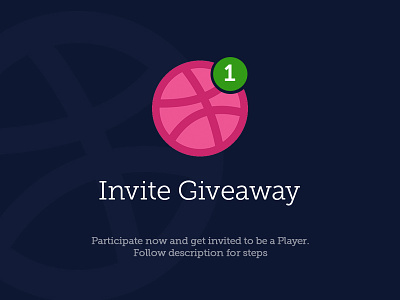 1 Invite Giveaway away creativeboxx dribbble give giveaway invite player shot ui ux