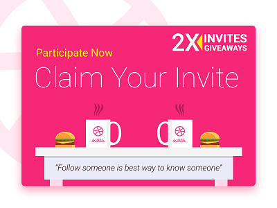2 Invite Giveaway (Claim It Now) boxx creative creativeboxx design dribbble giveaway invite ui ux