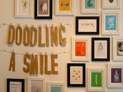 Doodling A Smile art display doodle fun humor illustration ilovedoodle lim heng swee poster print smile wall wall deco