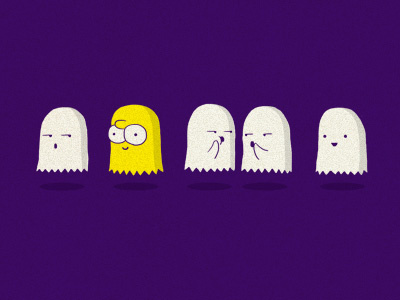 That Ghost Looks Familiar art project bart doodle fun geek ghost humor ilovedoodle lim heng swee lol simpson smile