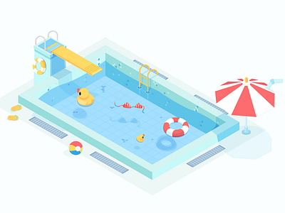 The Story of the Pool bikini design duck illustration jin pool swim