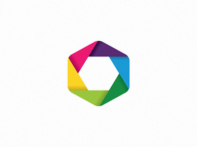 Another Hex Bug brand colorful geometric hexagon logo origami six