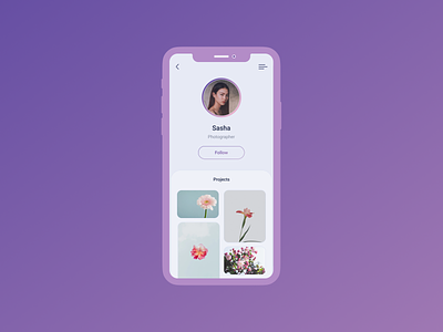 User Profile #DailyUI #006 006 app app design application button colors daily daily ui design figma flowers pink profile ui uidesign user user profile