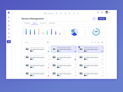 CRM System - Devices Management colors crm design figma ui ux