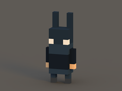 BatGuy Voxel 3d low poly voxel