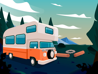 Campervan illustration