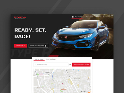 Redesign Honda Civic Car Landing Page (Unofficial) branding design ui