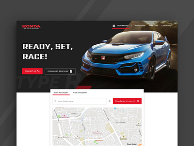 Redesign Honda Civic Car Landing Page (Unofficial)